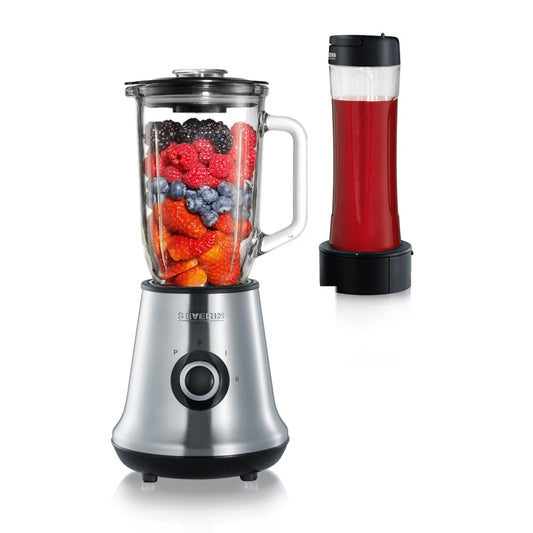 SEVERIN Smoothie Mix & Go SM 3737, Standmixer 1L Glasbehälter